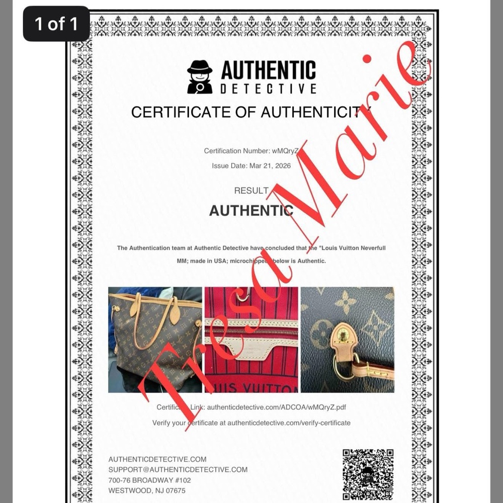 SOLD-Neverfull MM Red interior-s - Picture 2 of 7
